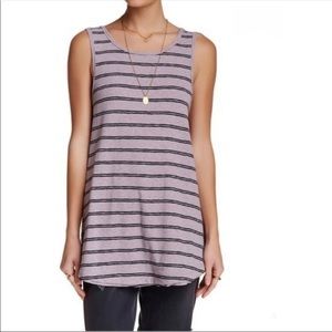 FREE PEOPLE // Garden Stripe Lavender & blue tank